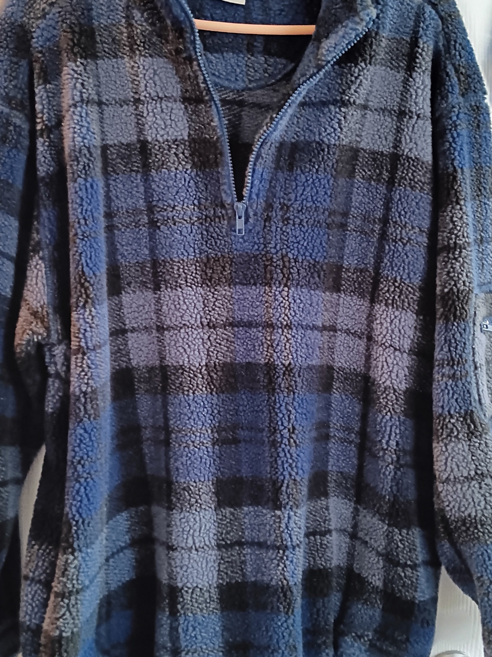 Cherokee Ladies Blue and Black Half-Zip Pullover Jacket
